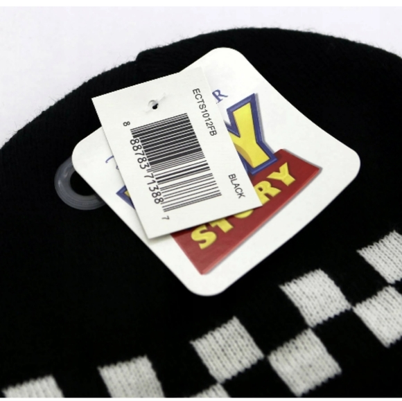πToy Story Disney Pixar Black & White Knit Hat Winter Beanie Size OSFA - Picture 6 of 7